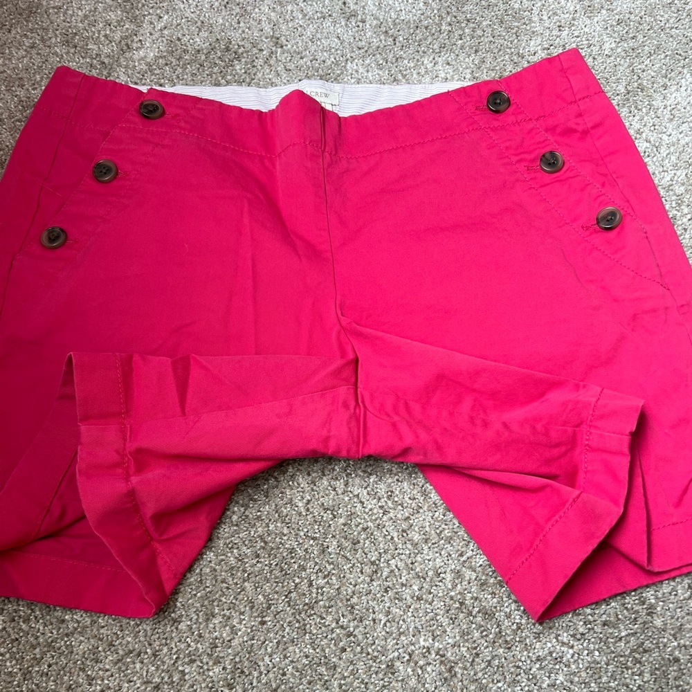 J Crew Hot Pink Side Button Sailor Chino Shorts 10 - Picture 5 of 7